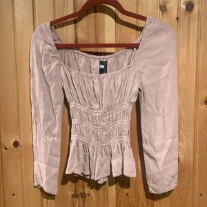 REFORMATION Laurent long sleeve blouse